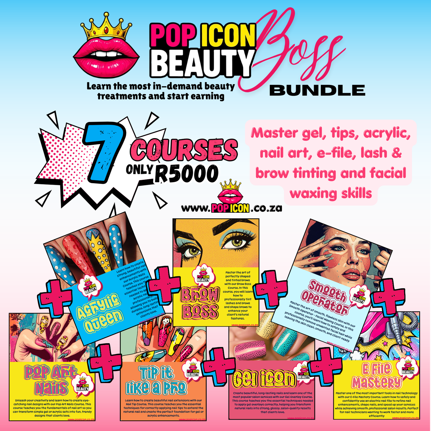 Pop Icon Beauty Boss Course Bundle 7in1